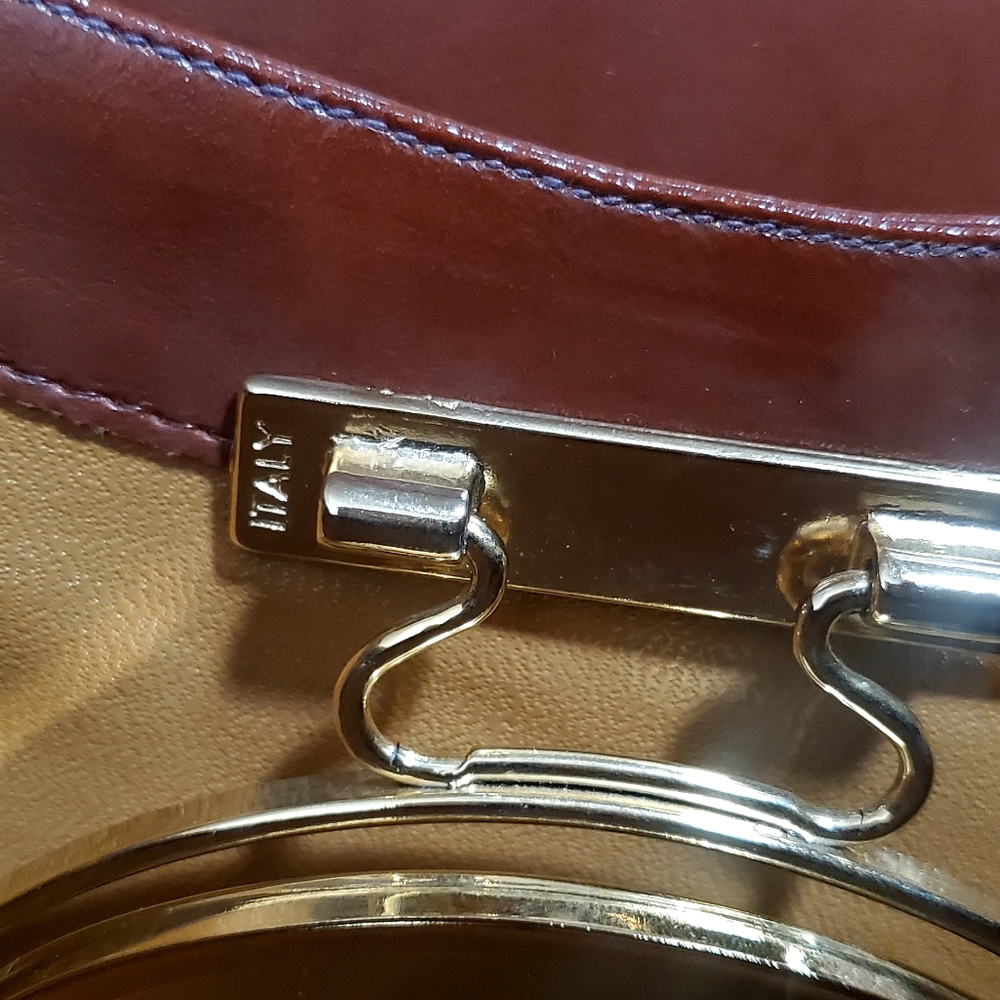 Lou Taylor Vintage 70s Shoulder Bag Italian Made With Mirror - Picture 14 of 16